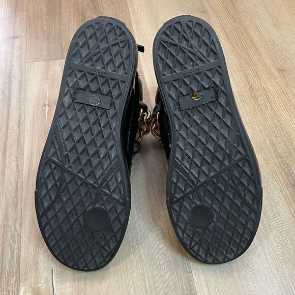 Giuseppe Zanotti Women’s Black/Gold Single Gold Bar High Top Size 37 EU 7 US - Picture 7 of 11